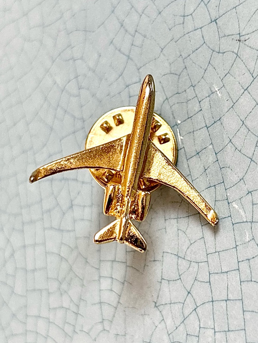 1960s-1970s Vintage Airplane Lapel Pin by B.A. Ballou & Co.